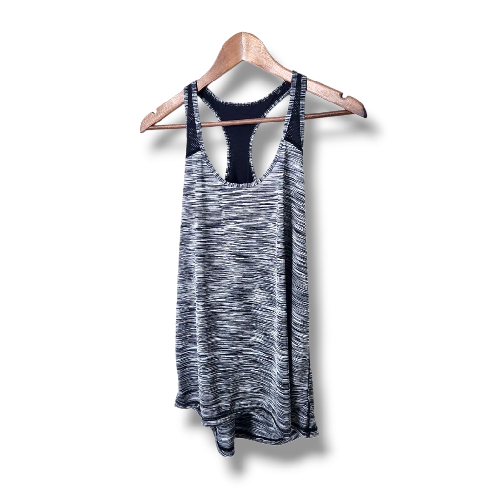 Xersion Slim Fit Racer Back Static Black & White Tank Top | Large - Picture 8 of 8